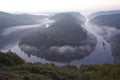 Mettlach - Saar Loop at sunrise Royalty Free Stock Photo