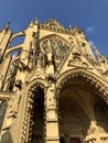 Metz, Lorraine, France - August 29, 2019: Metz Cathedral, a Roman Catholic cathedraldedicated to Saint Stephen