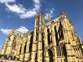 Metz, Lorraine, France - August 29, 2019: Metz Cathedral, a Roman Catholic cathedraldedicated to Saint Stephen