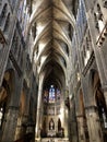 Metz, Lorraine, France - August 29, 2019: Metz Cathedral, a Roman Catholic cathedraldedicated to Saint Stephen