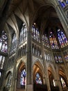 Metz, Lorraine, France - August 29, 2019: Metz Cathedral, a Roman Catholic cathedraldedicated to Saint Stephen