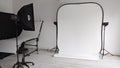 Metz studio photographer white table setup and interior equipment for product object