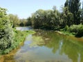 Meuse river in DomrÃÂ©my la Pucelle in France Royalty Free Stock Photo