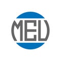 MEV letter logo design on white background. MEV creative initials circle logo concept. MEV letter design Royalty Free Stock Photo