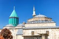 Mevlana Museum in Konya. Beautiful historic architecture on a bright sunny day Royalty Free Stock Photo