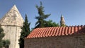 Mevlevihane museum in Antalya old town Kaleici, Turkey. Historical Ottoman style stone building. 4k video