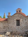 Mevlevihane museum in Antalya old town Kaleici, Turkey. Historical Ottoman style stone building. Vertical image