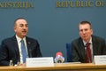 Mevlut Cavusoglu, Minister of Foreign Affairs of Turkey and Edgars Rinkevics, Minister of Foreign Affairs of Latvia