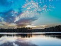 Mew Lake Sunset Ontario Algonquin Provincial Park Royalty Free Stock Photo