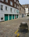 Cobbled street & London Mews Properties. U.k