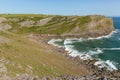 Mewslade Bay The Gower peninsula south coast near Swansea South Wales UK near to Rhossili beach and Fall Bay Royalty Free Stock Photo