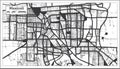 Mexicali Mexico City Map in Black and White Color in Retro Style. Outline Map