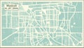 Mexicali Mexico City Map in Retro Style. Outline Map