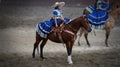 Mexican adelita over a horse