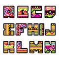 Mexican alphabet (part 1) Royalty Free Stock Photo