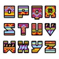 Mexican alphabet (part 2) Royalty Free Stock Photo
