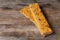 Mexican amaranth bar with peanuts and honey also called alegria