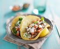 Mexican authentic carnitas tacos