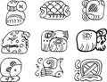 Mexican, aztec or maya motifs, glyphs Royalty Free Stock Photo