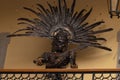 Mexican Aztec skeleton traditional metallic crafts