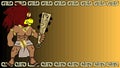 Mexican aztec warrior eagle god cartoon