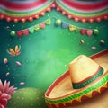 Mexican background, cinco de mayo, mexican holiday, with copy space Royalty Free Stock Photo