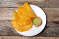 Mexican basket tacos also called de canasta Royalty Free Stock Photo