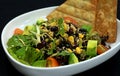 Mix beans,tomato ,lettuce and avocado vegan salad