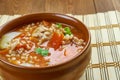 Mexican beef Barley Soup Royalty Free Stock Photo