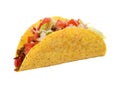 Mexican beef taco with tomato and lettuce Royalty Free Stock Photo