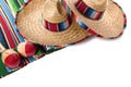 Mexican sombrero isolated white background Royalty Free Stock Photo