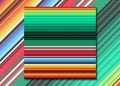 Mexican Blanket Stripes Seamless Vector Pattern. Typical colorful woven fabric from central america