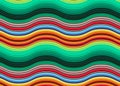 Mexican Blanket Stripes multi color Vector striped Pattern. Typical colorful woven fabric from central america Royalty Free Stock Photo