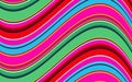 Mexican Blanket stripes wave vector pattern. Background for Cinco de Mayo party decor or ethnic Mexico fabric pattern colorful