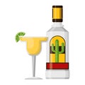 Mexican bottle tequila cocktail
