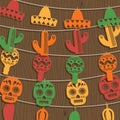 Mexican bunting decoration