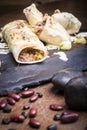 Mexican food borritos Royalty Free Stock Photo