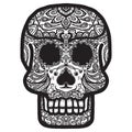 Mexican Calavera Sugar Skull on white