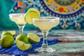 Mexican Cantina with Classic Margaritas and Colorful Decor Royalty Free Stock Photo