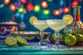 Mexican Cantina with Classic Margaritas and Colorful Decor