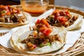 Mexican carnitas tacos, traditional food of MichoacÃÂ¡n