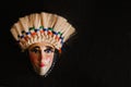 Mexican carnival mask, huehues traditional mask in Mexico Royalty Free Stock Photo