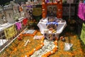 Mexican cemetery decorated with cempasÃÂºchil flowers in Day of the Dead