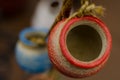 Mexican ceramic pots on ropes - 3 Royalty Free Stock Photo