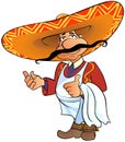 Mexican chef with thumb up. Royalty Free Stock Photo