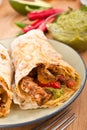 Mexican chicken and beef fajitas