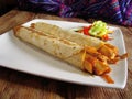 Mexican chicken burritos