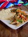 Mexican chicken fajitas Royalty Free Stock Photo