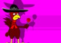 Mexican chicken mariachi background3 Royalty Free Stock Photo