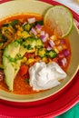 Mexican Chicken Tortilla Soup Royalty Free Stock Photo